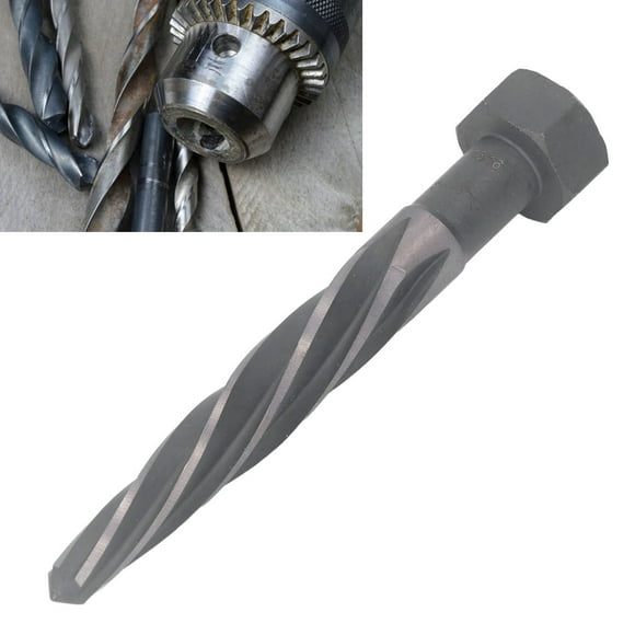 Spiral Flute Hex Shank Reamer, 13/16in Maximum Cutter Diameter Hex Shank Reamer with Storage Box for Steel Plate