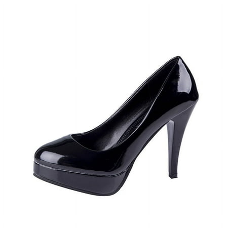 

IELGY pumps high heels stiletto waterproof platform pullover women s fashion round toe