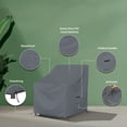 thumbnail image 3 of Covers & all Outdoor Chair Cover, 12 Oz Waterproof UV & Weather Resistant Patio Furniture Sofa Cover for Outdoor Outside Seating Lawn Garden, with Air Vents & Drawstrings (36"L x 37"W x 36"H, Gray), 3 of 7