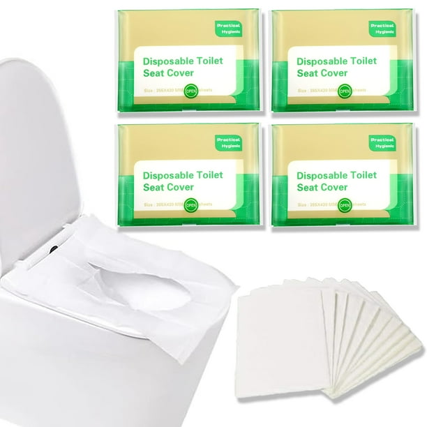 Fundas protectoras desechables para asientos de inodoro, papel biodegradable de disolución rápida para niños pequeños, adultos, mujeres embarazadas, artículos básicos de viaje para baños públicos