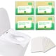 thumbnail image 1 of Fundas protectoras desechables para asientos de inodoro, papel biodegradable de disolución rápida para niños pequeños, adultos, mujeres embarazadas, artículos básicos de viaje para baños públicos, 1 of 7