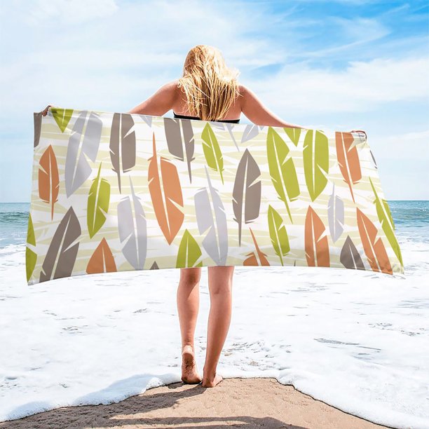 Fiudx Ofertas relámpago del día Toalla de playa de microfibra, súper liviana, colorida, toalla de baño, manta de playa a prueba de arena, toalla multiusos para viajes, piscina, 30 x 60 pulgadas