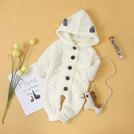 

Gubotare Baby Bodysuit Sets Baby Bodysuit Winter Baby Boy Girl Plaid Romper Toddler Long Sleeve Hoodie Sweatshirt Fall Pullover Oversized Onesie Clothes White 6-9 Months