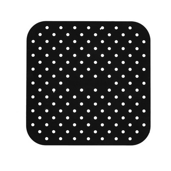 Reusable Air Fryer Liners 1 Pack 7.8" Square Silicone Airfryer Liner - Easy to Clean Air Fryer Accessories As Seen on the Today Show - Safe Non-Stick Parchment Paper Replacer,Black
