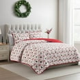thumbnail image 2 of VCNY Home Multi Christmas Bow 3-Piece Adult Microfiber Quilt Set, Full/Queen, 2 of 5