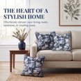 thumbnail image 4 of Unique Bargains Floral Throw Pillow Cover with Piped Edge Decor Cushion Case Blue 18"x18", 4 of 8