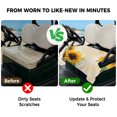 thumbnail image 4 of Golf Cart Seat Covers for 2 Seater,Botanical Sunflowers Microfiber Cart Seat Towel Blanket,Farmhouse Watercolor Flowers Leaves Absorbent NonSlip Bench Seats Protector for Golf Course 51"x31", 4 of 9