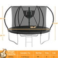 thumbnail image 2 of KOFUN Trampoline with Basketball Hoop & Light, 1500lbs 10FT 12FT 14FT 16FT Trampoline for Adults and Kids, No Gap Design Backyard Trampoline with Enclosure Net, Ladder, Black, 2 of 9