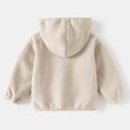 thumbnail image 4 of Cethrio Boys Hooded Fleece Jacket, Lightweight Full Zip Embroidery Warm Fall Winter Outerwear Size 7-8 Years Beige, 4 of 8