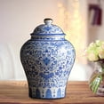 thumbnail image 4 of Brote de cerámica china Zulema florero arte decoración arreglo floral hermoso Estilo D, 4 of 7