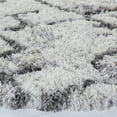 thumbnail image 3 of SAFAVIEH Horizon Milica Abstract Shag Area Rug, Grey/Ivory, 3' x 3' Round, 3 of 7