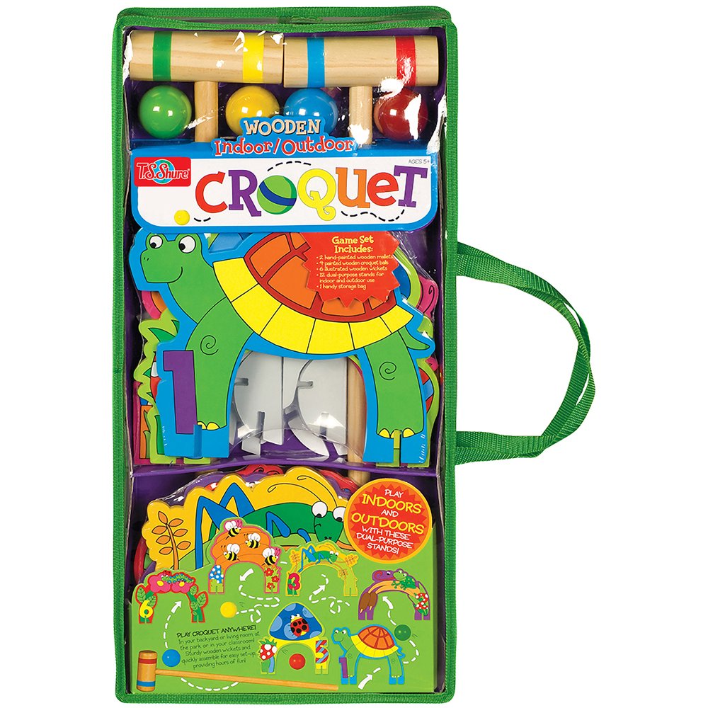 T.S. Shure Wooden Indoor and Outdoor Croquet Set