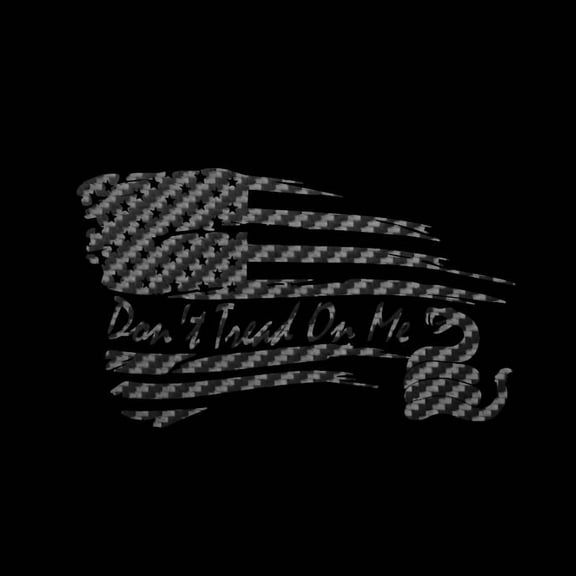 Tattered Flag with DTOM Snake Live Free or Die Vinyl Decal Sticker UV & Waterproof Bumper Window Laptop Automotive Water Bottle Gift accessories – CARBON FIBER 11"