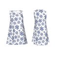 thumbnail image 3 of Bixox Robe Sans Manches à Imprimé Flocons de Neige Bleu Foncé pour Femmes avec Poches, Robe Décontractée Longueur Genou pour l'Été-Grand, 3 of 7