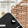 thumbnail image 5 of Ktaxon Outdoor Patio Wicker Bar Counter Table w/4 Wheel and Tempered Glass Top, Weather-proof Rattan Bar Table with Handrail , Storage Cabinet- Brown, 5 of 12