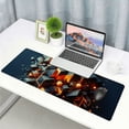 thumbnail image 6 of nygtbtfer  Extended Mouse Mat Square Desk Pad, Thick Non-Slip Rubber Base Gaming Mouse Pad, Large Mouse Pad for Game and Office and Home, Orange Metallic Glare 31.5x11.8 in, 6 of 6