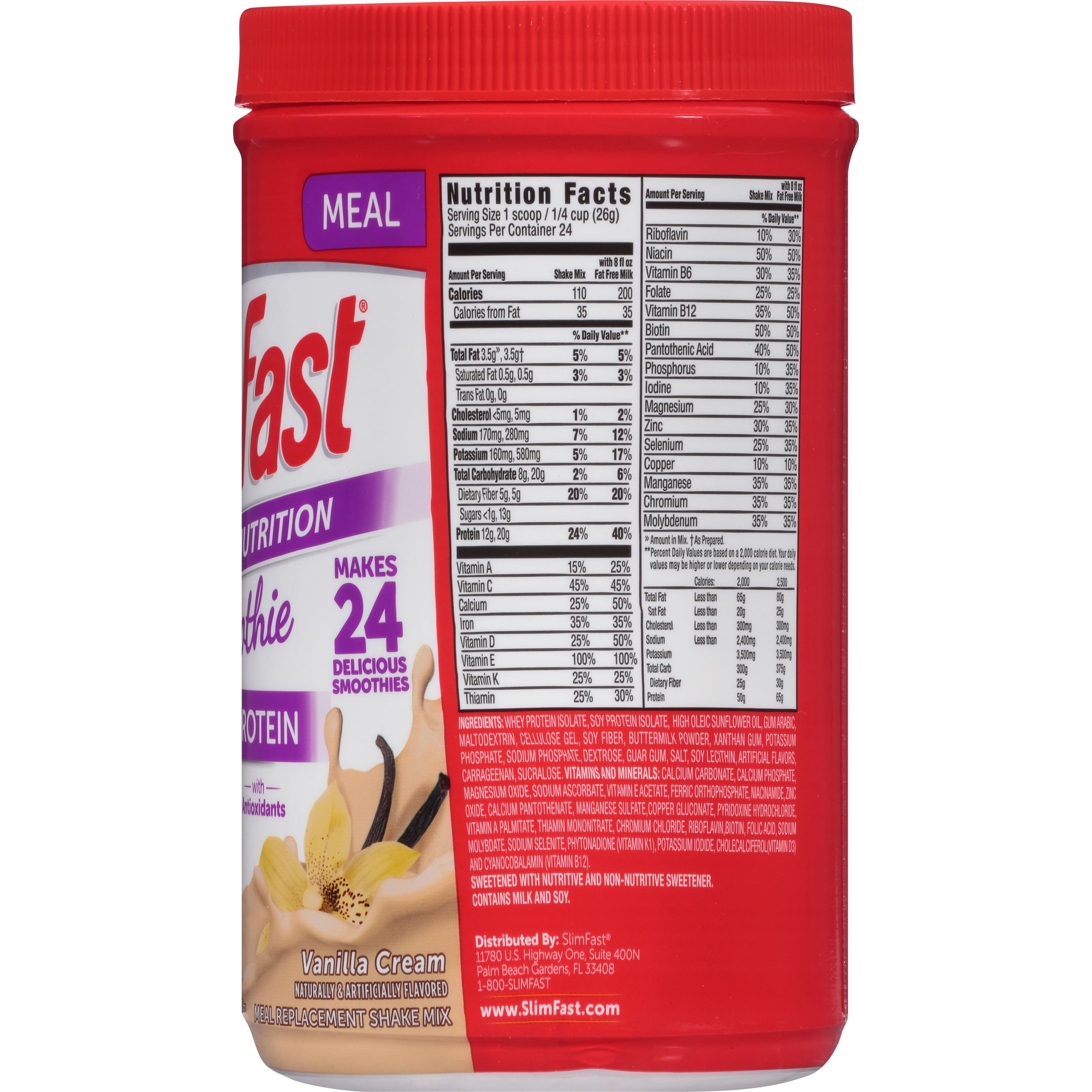 Slim Fast Vanilla Powder Nutrition Facts Besto Blog
