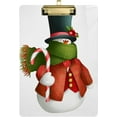 thumbnail image 2 of FMSHPON Christmas Snowman Green Scarf Clipboard Hardboard Wood Nursing Clip Board and Pull for Standard A4 Letter 13x9 inches, 2 of 5