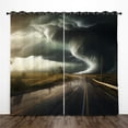 thumbnail image 1 of Scenery Kitchen Curtains Nature Landscape Theme Tropical Beach Stone Island Scene Design Print Pattern Rod Pocket Waterproof Window Drapes for Bathroom Bedroom Office Cafe 2 Panels 26 x 36 Inch, 1 of 4