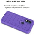 thumbnail image 5 of Moto G Pure Cases, 3 in 1 Sturdy Phone Case for Motorola Moto G Power 2022,Takfox Full-Body Shockproof Drop Protection Hybrid Bumper Rugged Rubber Cover Defend Matte Armor Phone Case -Purple, 5 of 9