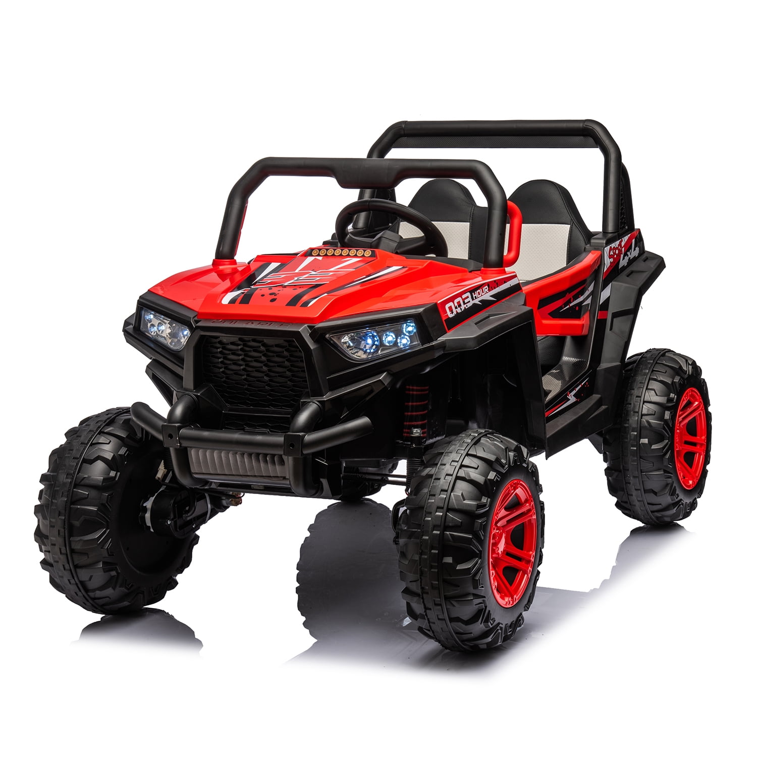 CIPACHO 12V Kids Ride On Truck with Remote Control, Electric Buggy Car Toys Off-Road UTV Vehicle, Red