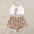thumbnail image 6 of BOOMNY Womens Pajamas Set Sleeveless Pjs Crop Tops Shorts Sleepwewar Pyjamas Graphic Soft Cozy Homewear Loungewear Sets, 6 of 7