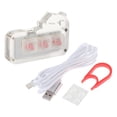 thumbnail image 1 of Cute de 3 teclas RGB LED Programable Acrílico Una mano Transparente Keycap USB C cable mecánico para juegos , interruptor rojo Macarena Teclado para juegos, 1 of 8