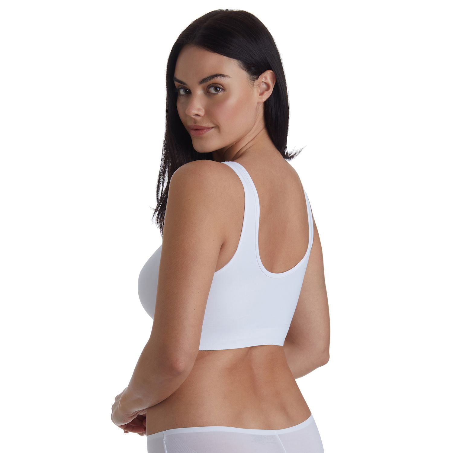Women's Naomi & Nicole® Shapewear Lounge Bra 7511 Color: White Size: MEDIUM