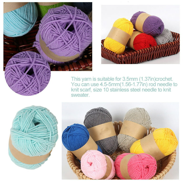 TEHAUX Baby Wool Yarn Cotton Yarn for Knitting Yarn for Crocheting Bulky  Yarn Cotton Yarn for Crochet Thick Knitting Yarn Sugar and Cream Cotton  Yarn
