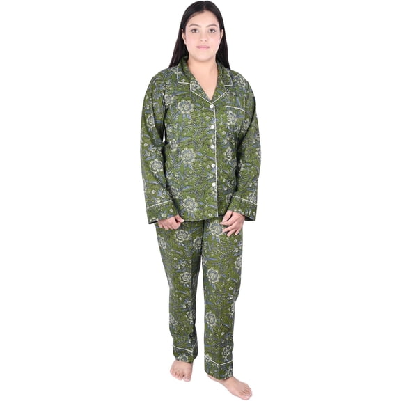 Womens Pajama Sets - Premium Pajamas for Women Set, Soft & Comfortable Two Piece Sets for Women Sleepwear, Stylish Pijamas de Mujer, Perfect PJ Sets (GREEN -XXL)