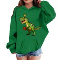 thumbnail image 1 of Sudadera con capucha para niñas y niños, sudadera de manga larga con cuello redondo y estampado de moda, jersey con bolsillo, sudadera de poliéster para niñas, 1 of 8