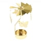 thumbnail image 2 of Portavelas de té con forma de mariposa y diseño de viento dorado brillante para decoración de bodas y Navidad, 2 of 9