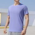 thumbnail image 2 of YLSDY Men's T-Shirts Short Sleeve Crew Neck Cotton Tshirts Solid Casual Summer T Shirts Classic Basic Tees Purple XXXXL, 2 of 6