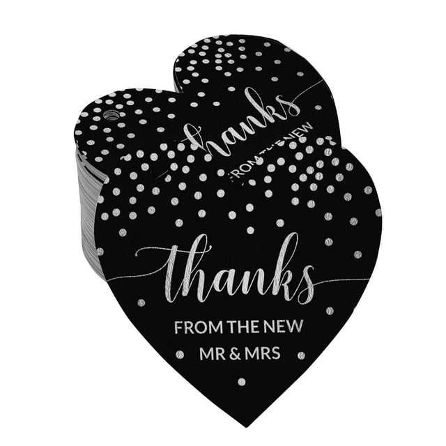 Inkdotpot Silver Foil Paper Hang Tags Thanks From The New Wedding Favor Tags 100 Pieces
