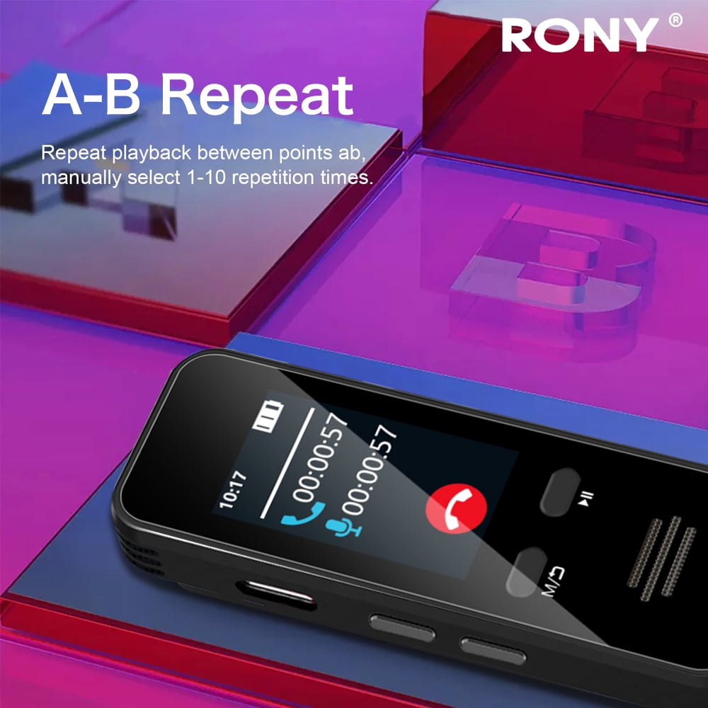 RONY 32GB Digital Voice Recorder with Bluetooth 5.2 - Portable Voice Activated Recorder for Meeting Lecture Interview