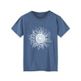thumbnail image 3 of XCHQRTI Sunflower Shirts for Womens Plus Size Short Sleeves T-Shirt Graphic Oversized Flower Tops, 3 of 9