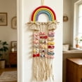 thumbnail image 1 of Organizador de Moños para el Cabello de Macramé Multicolor con Borlas de Encaje, Almacenamiento Colgante de Pared para Accesorios Capilares para Habitación de Niñas o Cuarto Infantil, 70 cm de alto, 1 of 8