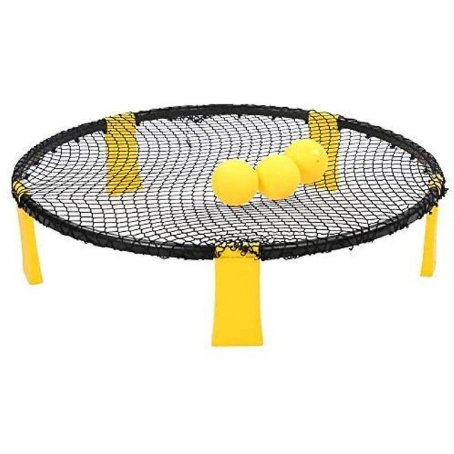 Mini juego de pelota de voleibol de playa, juego de pelota de bola de batalla de pico con inflador compatible con fiesta de fitness de entretenimiento de ocio Afortunado Sencillez