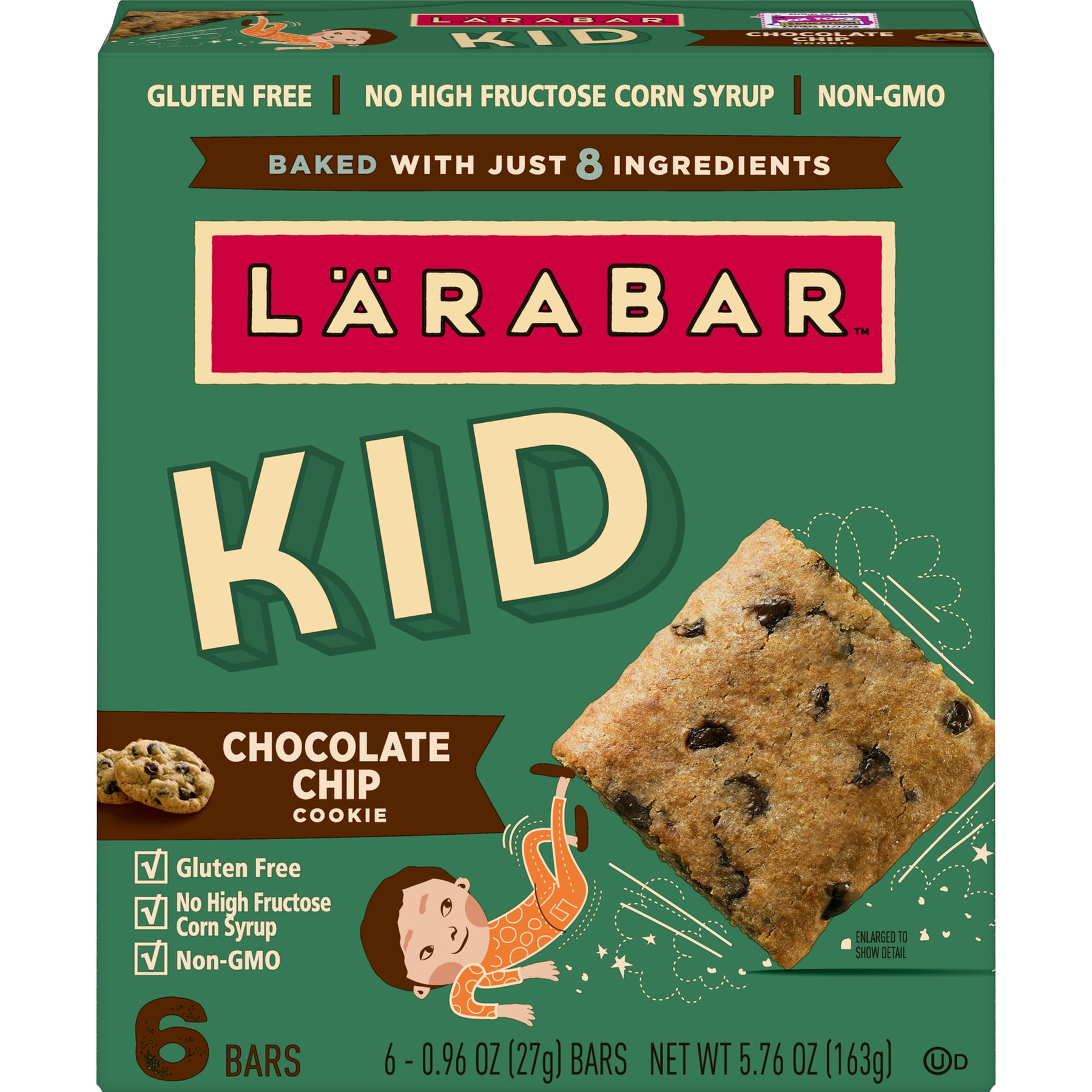 Larabar Kid Bar, Chocolate Chip Cookie, 6 Ct, 5.76 Oz