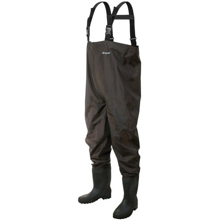 Frogg Toggs Cleated Rana II PVC Chest Fishing Wader, Size 10, Brown