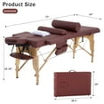 thumbnail image 6 of YRLLENSDAN Foldable Massage Table with Bed Cover,Bolsters and Side Storage Bag,Portable Massage Bed for Physical Therapy Waxing Reiki Spa Lash Tattoo Facial Beauty,Red, 6 of 7