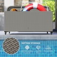 thumbnail image 5 of Outsunny Wicker Pool Float Storage Organizer, Pool Float Holder, Mixed Gray, 5 of 9