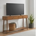thumbnail image 3 of Martin Svensson Home Mid Century Modern 2 Drawer Sofa Console Table, Cinnamon, 3 of 9