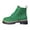 Green, variant on vauyc Fall Booties Ankle Boots for Women Low Heel Fashionable Ankle Boots Suede Round Toe Lace Up Sole Comfortable Short Boots for Stylish Footwear