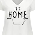 thumbnail image 4 of Inktastic It's Home- State of Iowa  Outline Distressed Text Women's Plus Size V-Neck T-Shirt, 4 of 5