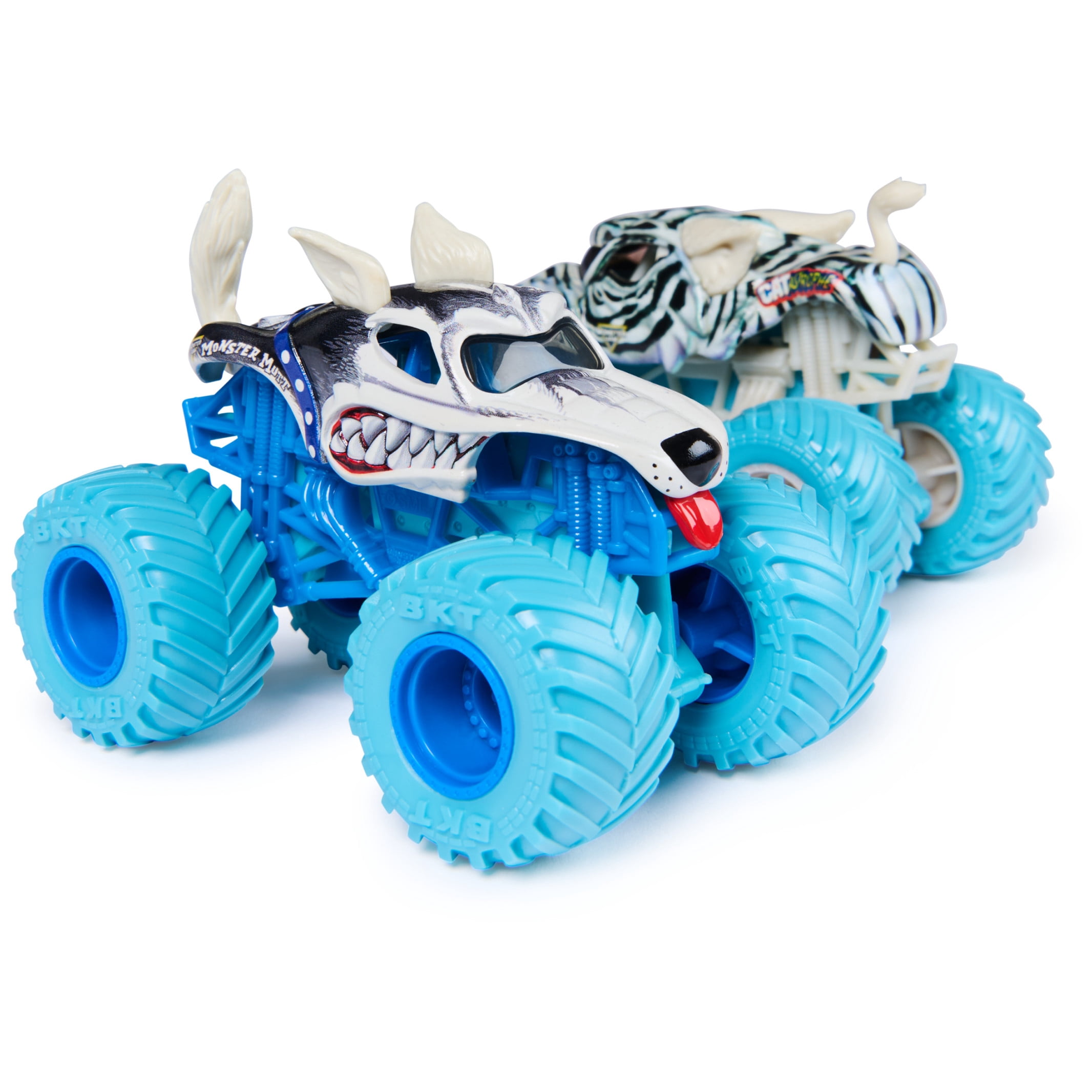 Monster Jam, CATastrophe Vs. Husky Die-Cast Monster Trucks, 1:64 Scale, Kids Toys for Boys Ages 3 and up