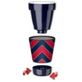 thumbnail image 2 of Mugzie 12-Ounce "Low Ball" Tumbler Drink Cup with Removable Insulated Wetsuit Cover - New England Football Colors Chevron, 2 of 4