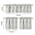 thumbnail image 6 of Vintage Wildflower Curtains 24 Inch - 3 Panel Rustic Farmhouse Kitchen Set with Blooming Botanicals, Boho Chic Rod Pocket Design for Country Cottage, 6 of 6
