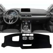 Car Dash Cover for 2022 2023 2024 2025 Mazda CX5 with Heads up Display Accessories Dashboard Cover Carpet Sunshade Windshield No Glare Black Suede
