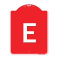 thumbnail image 1 of SignMission A-DES-RW-1824-22956 18 x 24 Po Signe de la Série Designer - Signe avec la Lettre E &44; Rouge & Blanc, 1 of 1